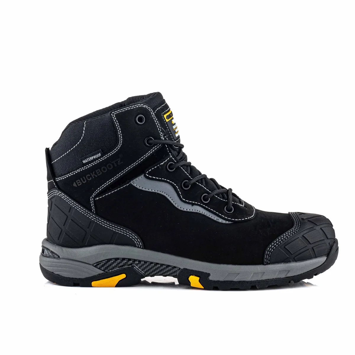 BLITZ BK Tradez Lace Boot | Black | Werkschoen van BuckBootz, Zwart, 41 – productafbeelding