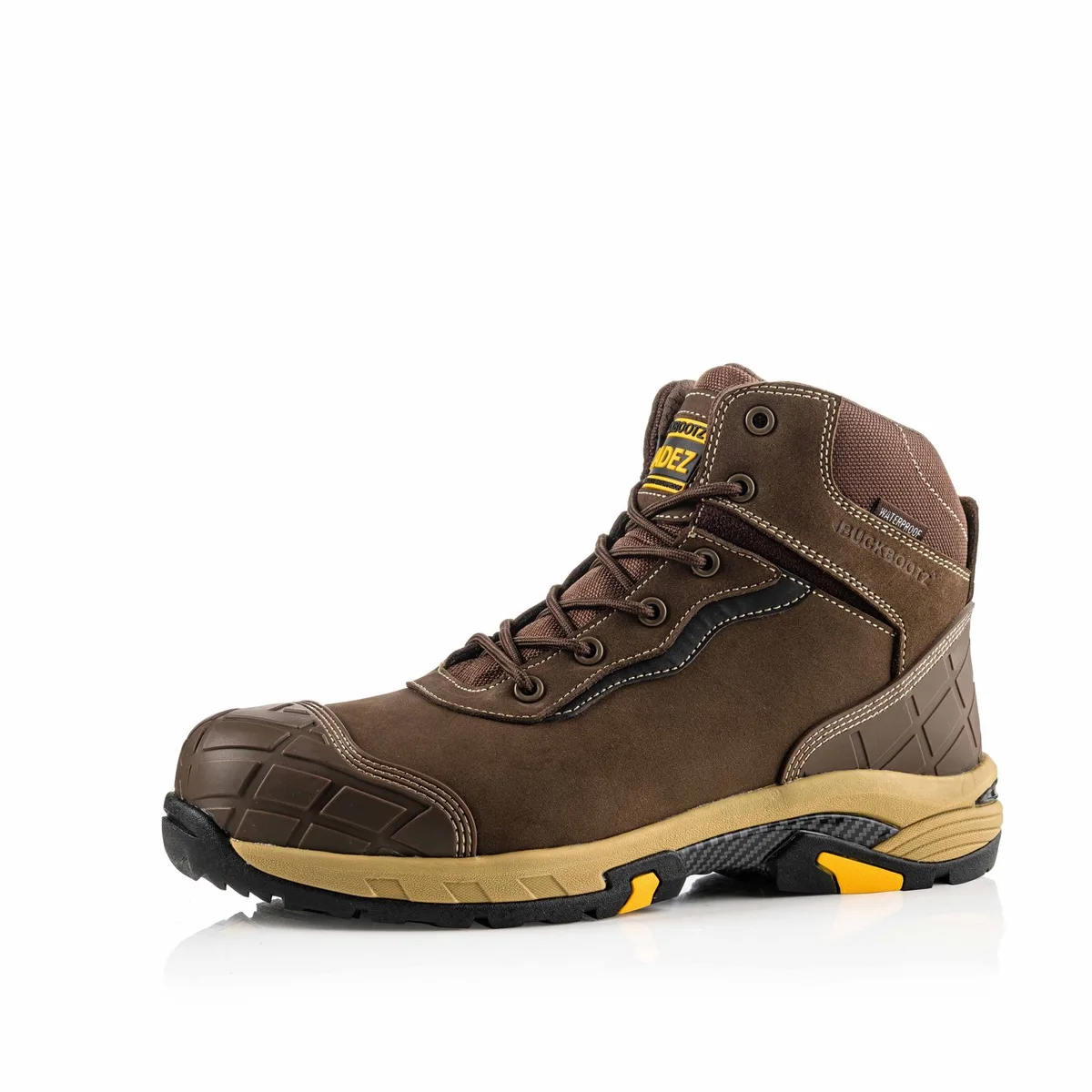 BLITZ BR Tradez Lace Boot | Brown | Werkschoen von BuckBootz, Braun, 40 – Produktbild