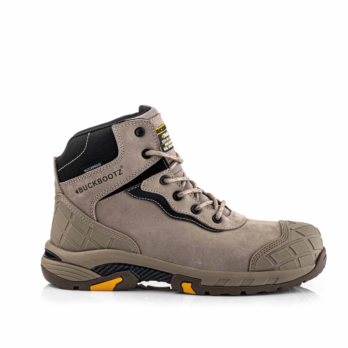 BLITZ STN Tradez Lace Boot | Stone | Werkschoen van BuckBootz, Stone, 38 – productafbeelding