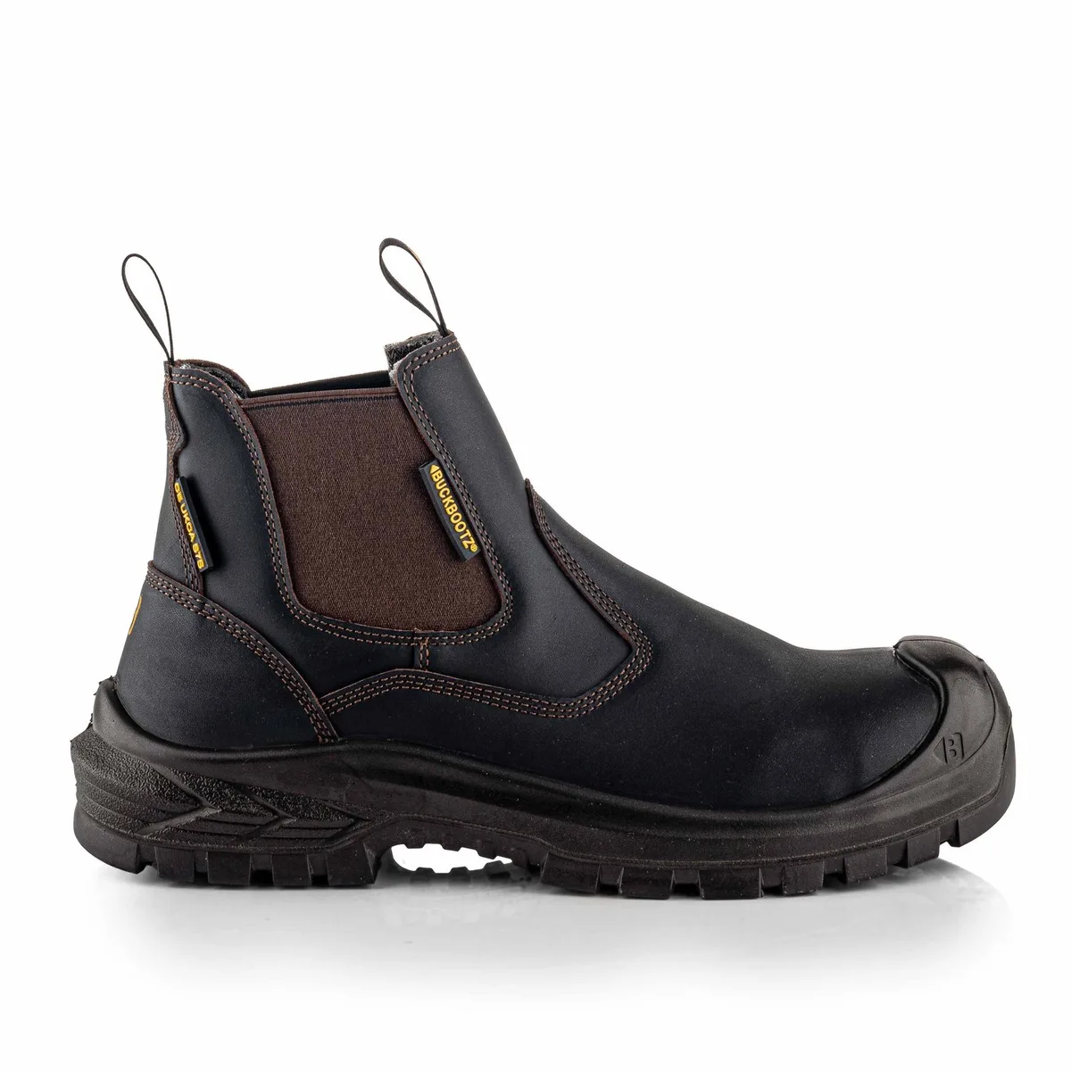 BSH015 OK Buckshot Dealer Boot | Dark Brown Oil Kip Leather | Werkschoen by BuckBootz, Dark Brown Oil Kip, 40 – product image