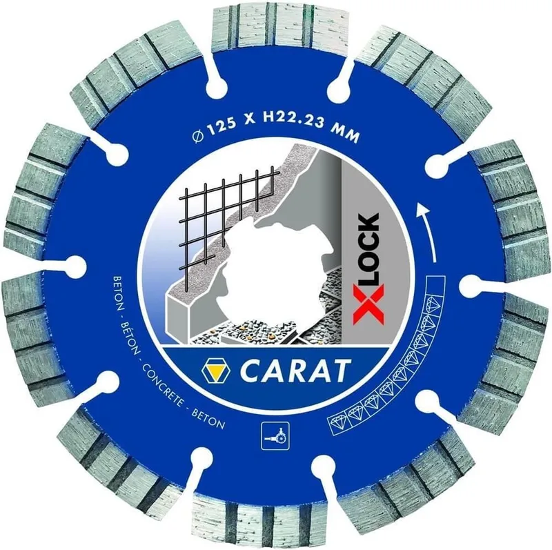 CCXLOCK125 X-Lock Diamantdoorslijpschijf - Beton - 125x22,23mm van Carat – productafbeelding