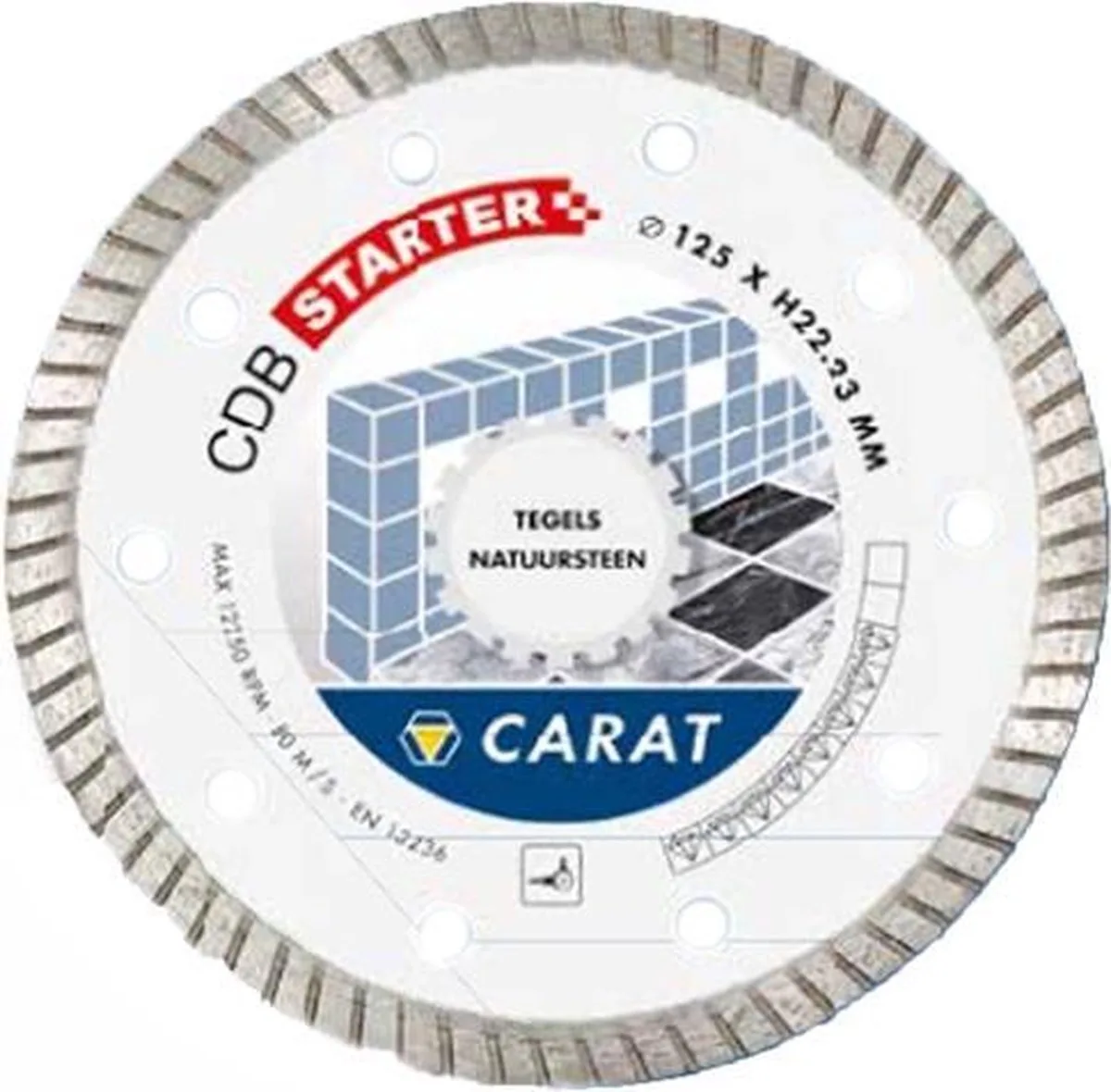 CDBS115300 Diamantzaagblad voor droogzagen - 115x22,23mm - Tegels/Natuursteen de Carat – image du produit
