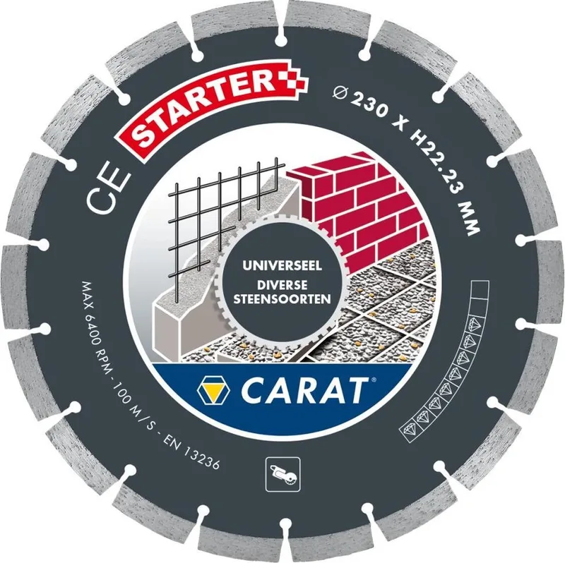 CES2303000 Diamantzaagblad voor droogzagen - 230 x 22,23mm - Universeel de Carat – image du produit