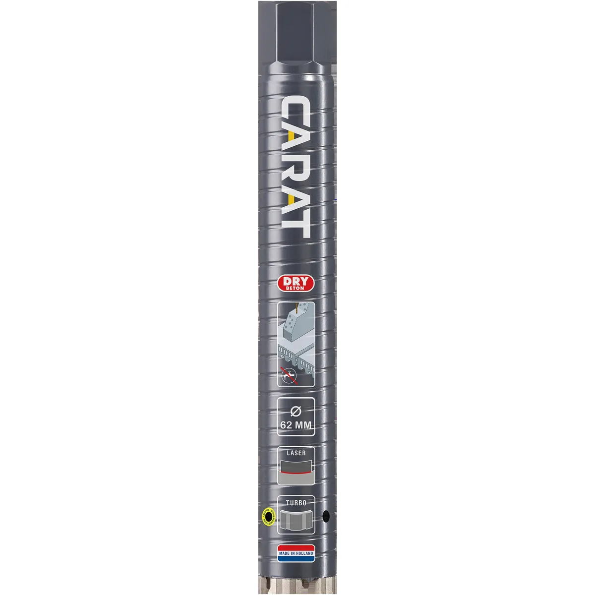 Diamantboor laser beton dry Ø 182 mm, lengte 300 mm, 5/4"UNC - ED18230020 van Carat – productafbeelding