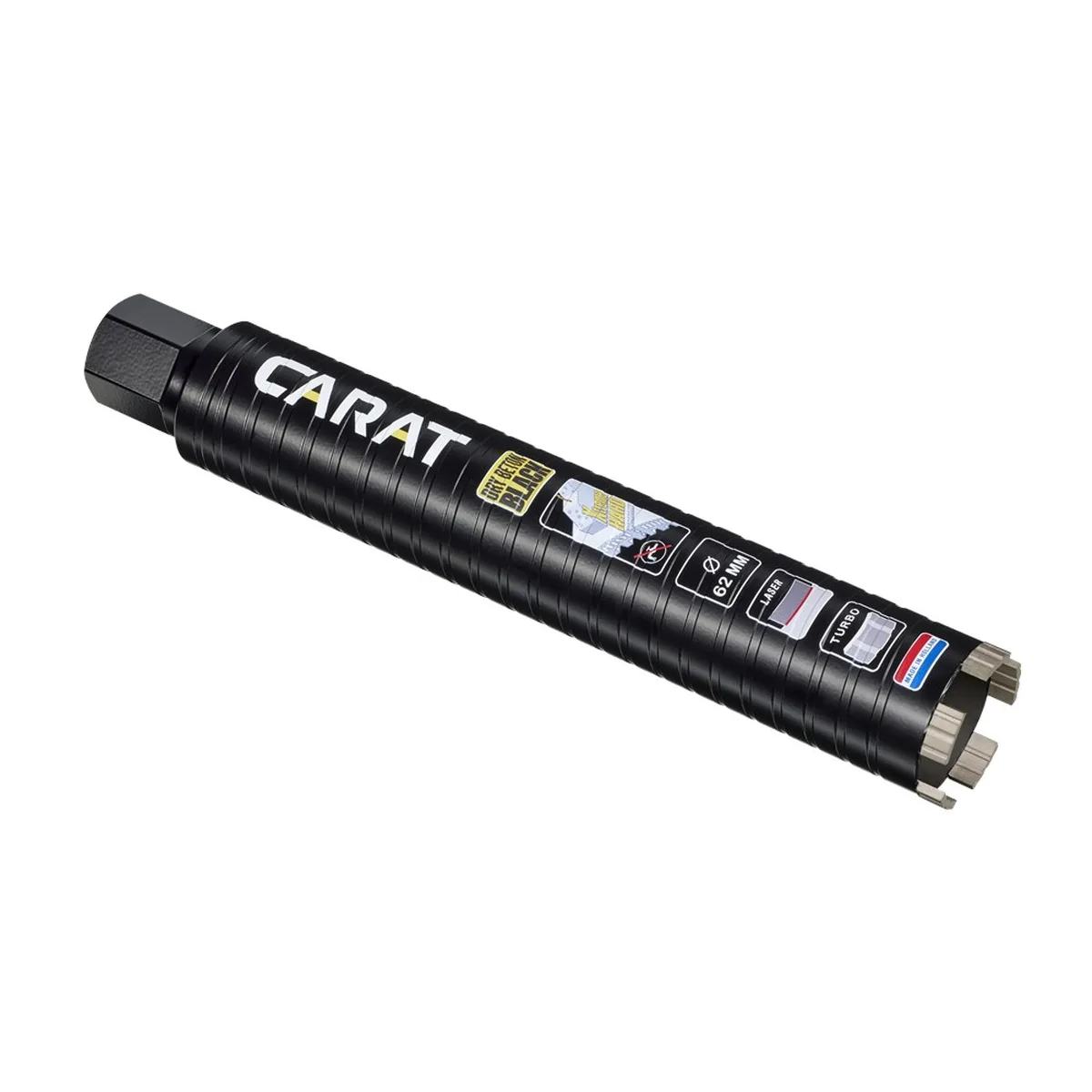 Diamantboor laser dry beton black Ø 68 mm, lengte 300 mm, 5/4"UNC - EDBLACK068 van Carat – productafbeelding
