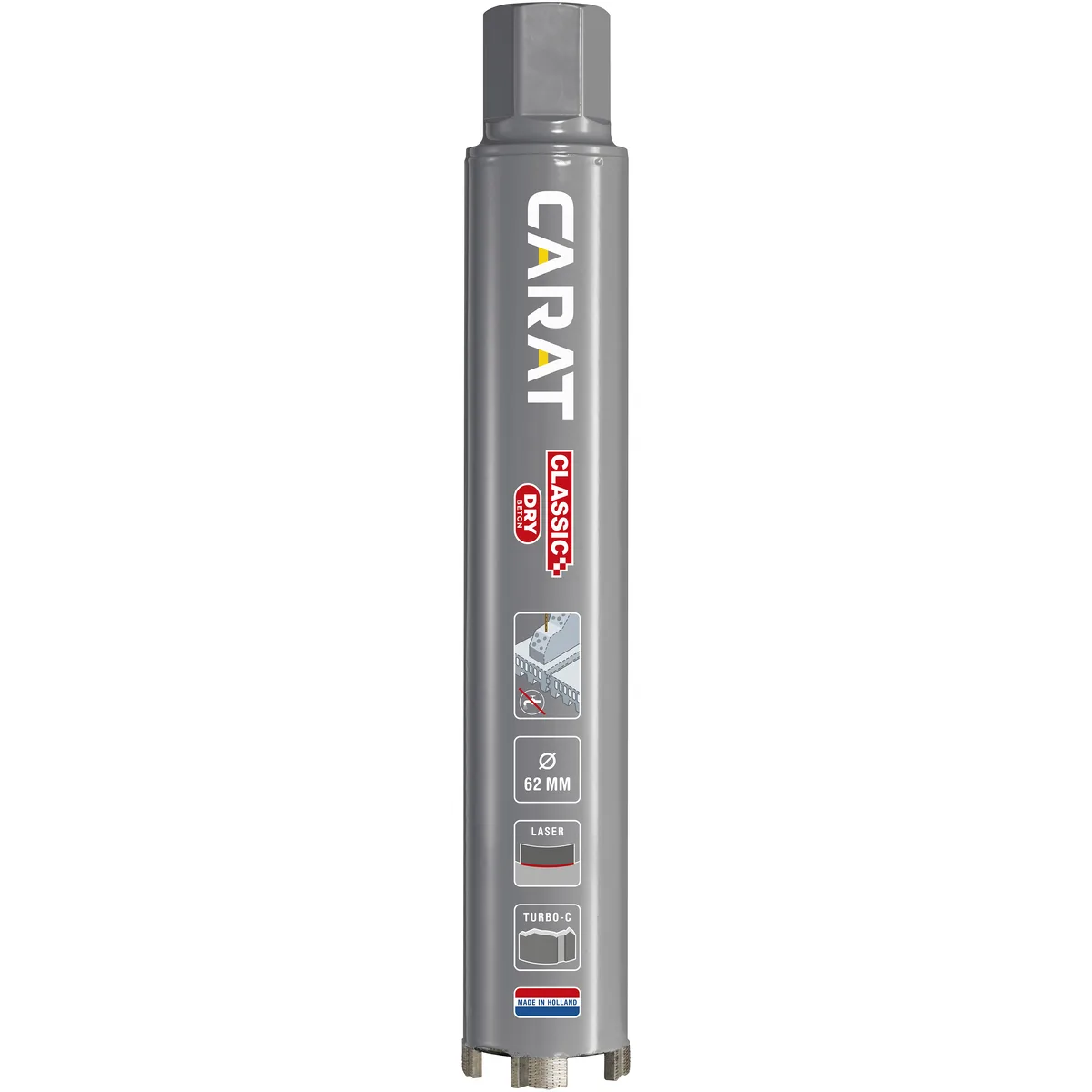 Diamantboor laser dry beton Ø 68 mm, lengte 300 mm, 5/4"UNC - EDC0683002 de Carat – image du produit