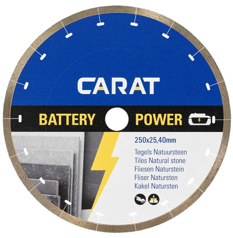Diamantzaagblad Ø350x25,4/20mm Tegels/Natuursteen Battery Power - CBPT350420 de Carat – image du produit
