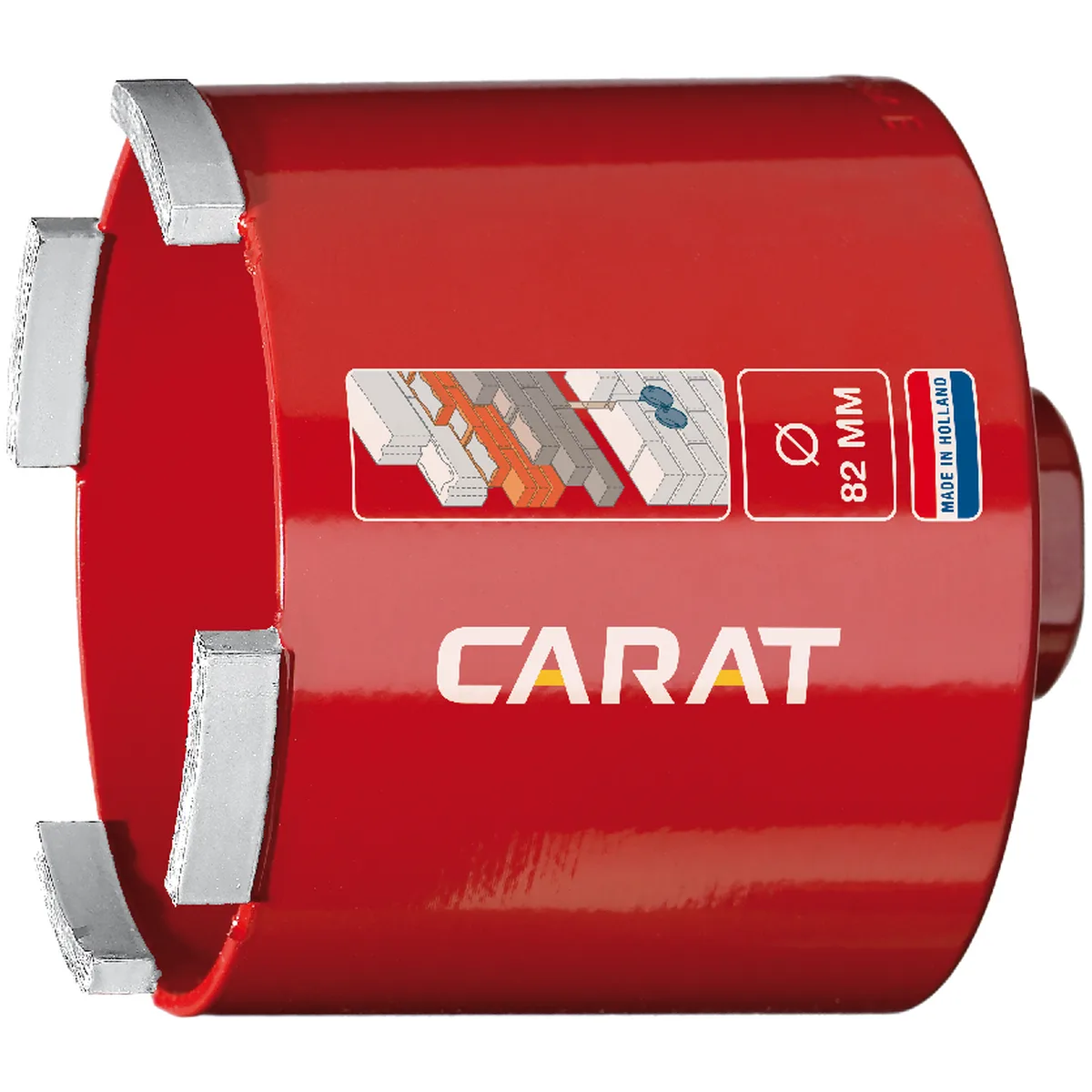 Dozenboor Dustec ECONOMY, lengte 60 mm, M16, 4 segmenten, segmenthoogte 7 mm - HTS068604E fra Carat – produktbillede