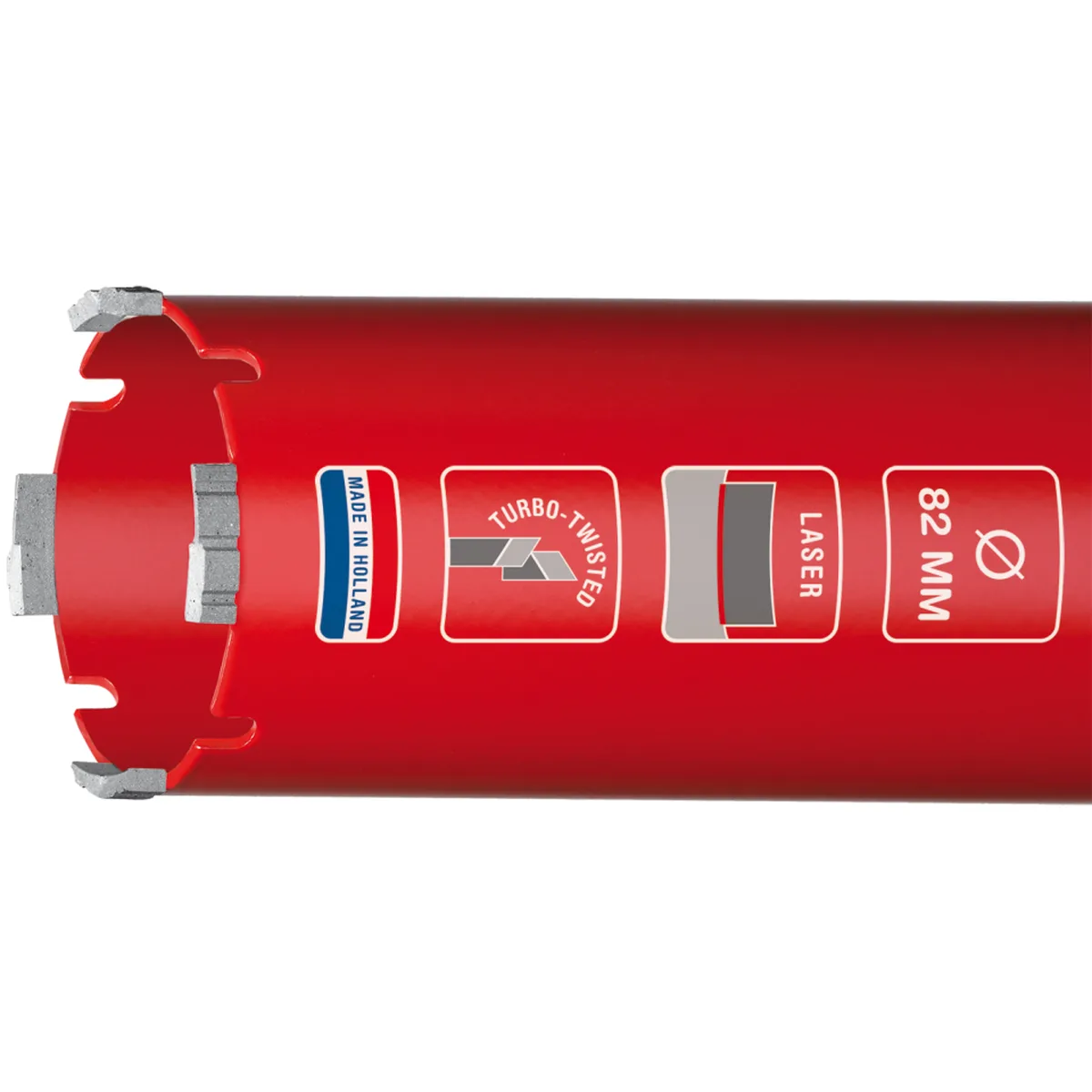Droogboor Dustec Ø 68 mm, lengte 340 mm, M16, 3 segmenten - HTL0683404 de Carat – image du produit