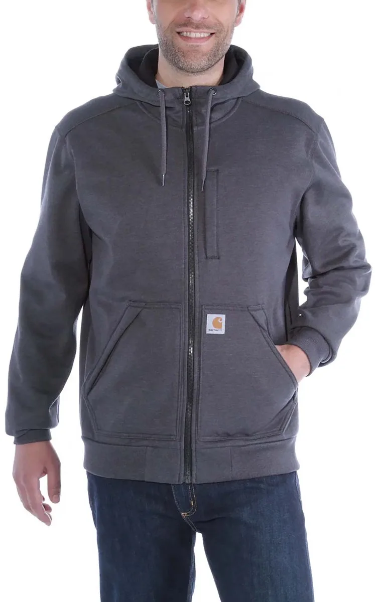 Carhartt 101759 Wind Fighter™ Relaxed Fit Full-Zip Sweatshirt | Donkergrijs van Carhartt, Donkergrijs, XS – productafbeelding
