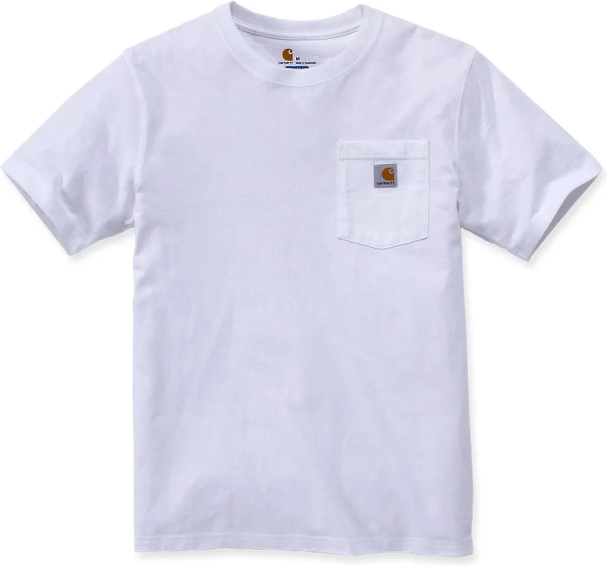 Carhartt 103296 Workwear Pocket T-Shirt - Relaxed Fit - White van Carhartt, Wit, M – productafbeelding