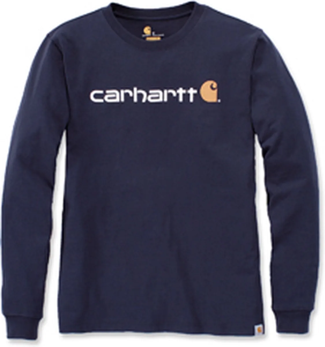 Core Logo T-Shirt L/S 104107-Zwart-XXL van Carhartt, Zwart – productafbeelding