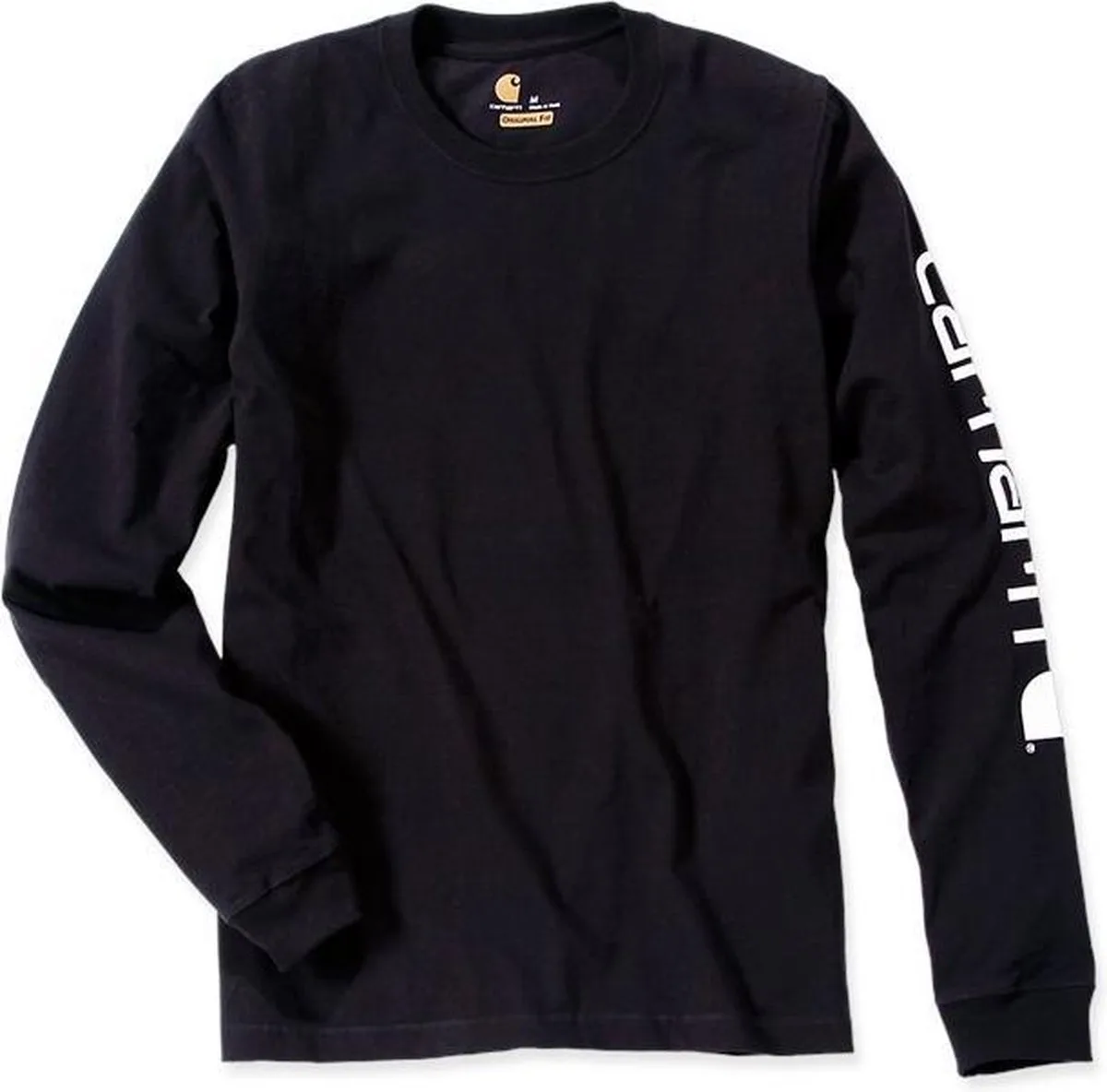 EK231 Signature Sleeve Logo Longsleeve T-Shirt - Relaxed Fit - Black von Carhartt, Schwarz, S – Produktbild