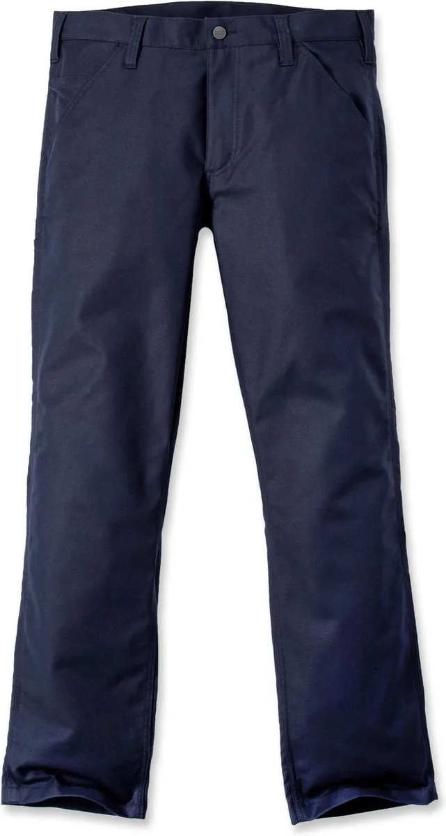 Herenbroek Rugged Stretch Canvas Pant Navy van Carhartt, Blauw – productafbeelding
