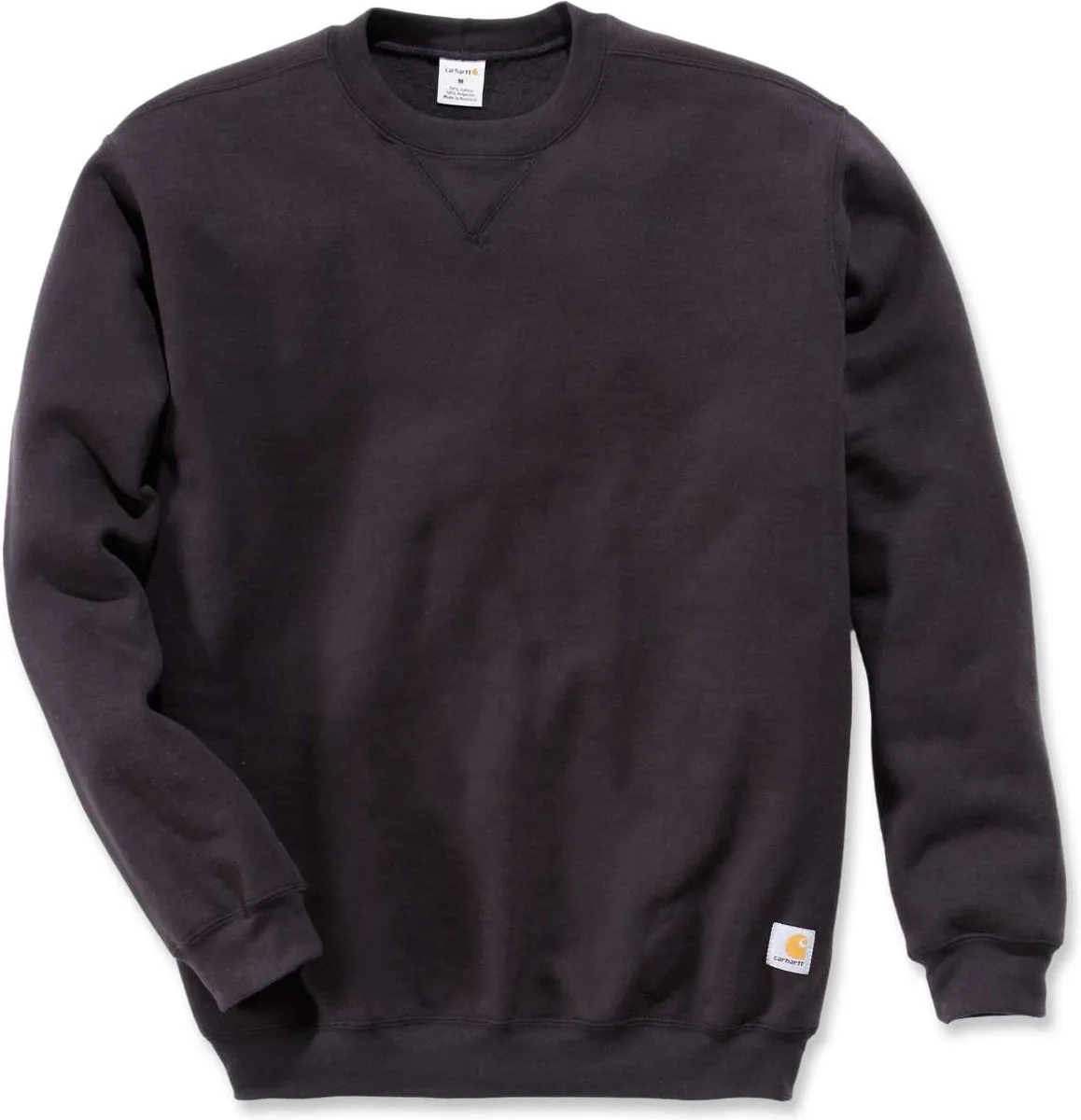 K124 Loose Fit Midweight Crewneck Sweatshirt | Zwart van Carhartt, Zwart, XXL – productafbeelding
