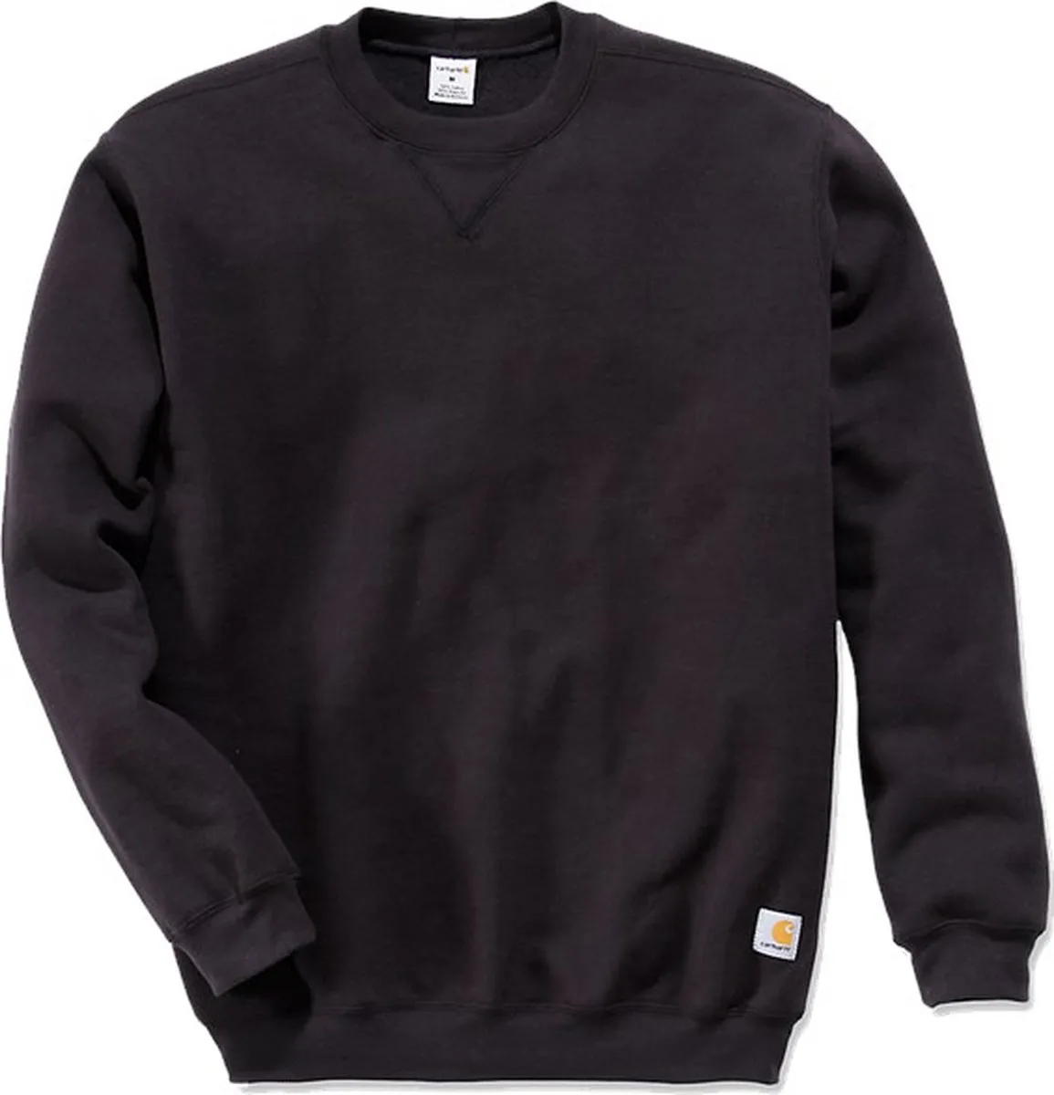 K124 Midweight Crewneck Sweatshirt - Original Fit - S (valt als maat M) von Carhartt, Schwarz – Produktbild