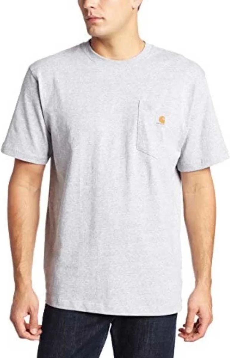 K87 Pocket Short Sleeve T-Shirt Heren by Carhartt, Heather Grey – product image