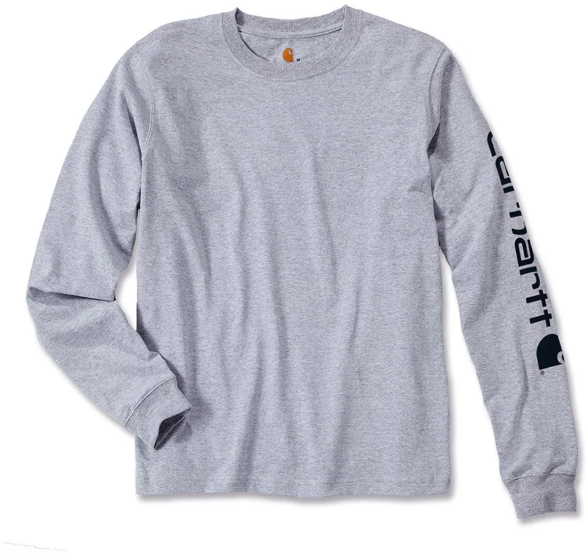 Logo Longsleeve fra Carhartt, Heather grey, M – produktbillede