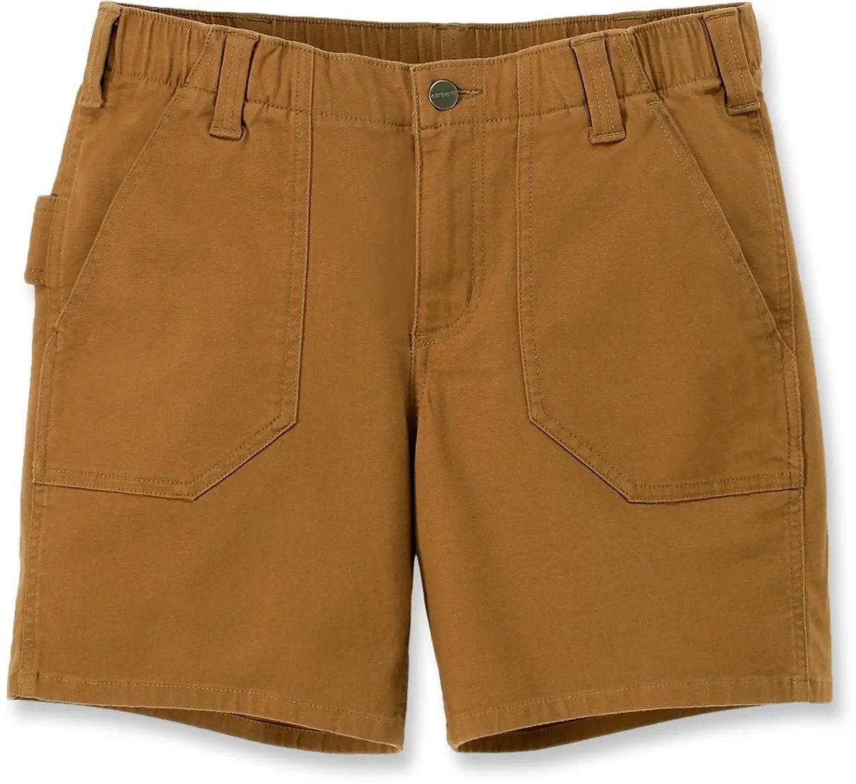 Rugged Flex Relaxed Fit Canvas Work Dames Shorts von Carhartt, Braun, 14 – Produktbild