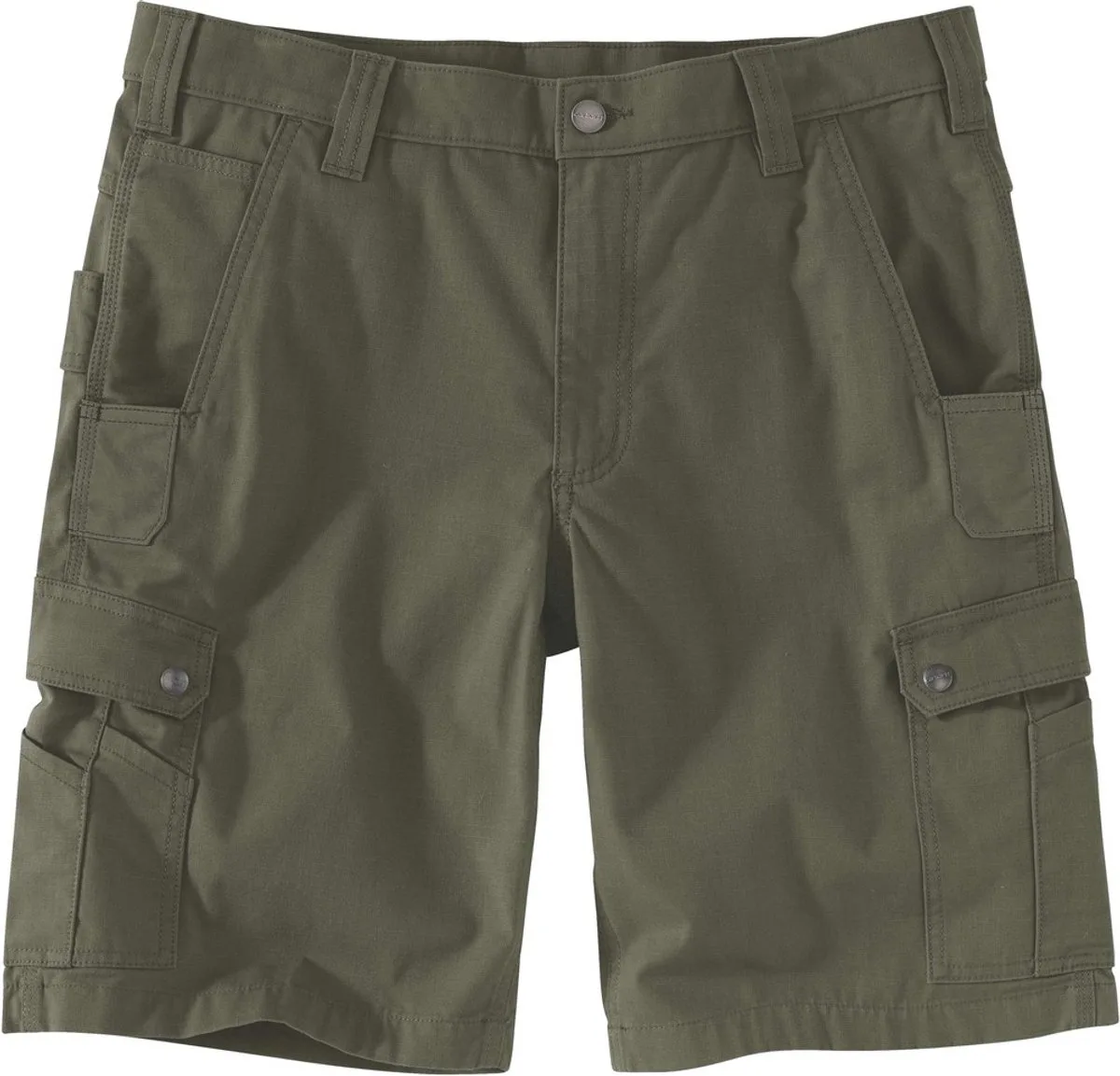 Rugged Flex Ripstop Cargo Werkshort – Relaxed Fit – Basil Groen – Stretch – Duurzame Ripstopstof – Met meerdere zakken de Carhartt, Groente, W32 – image du produit
