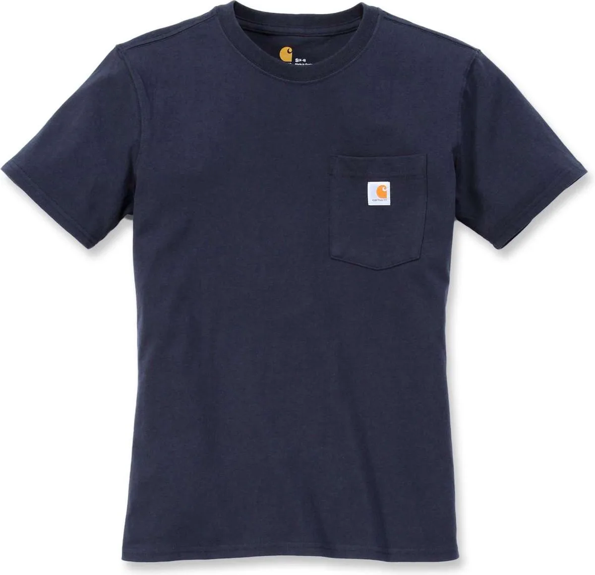 Workw Pocket S/S T-Shirt 103067-Navy-L fra Carhartt, Mørkeblå – produktbillede
