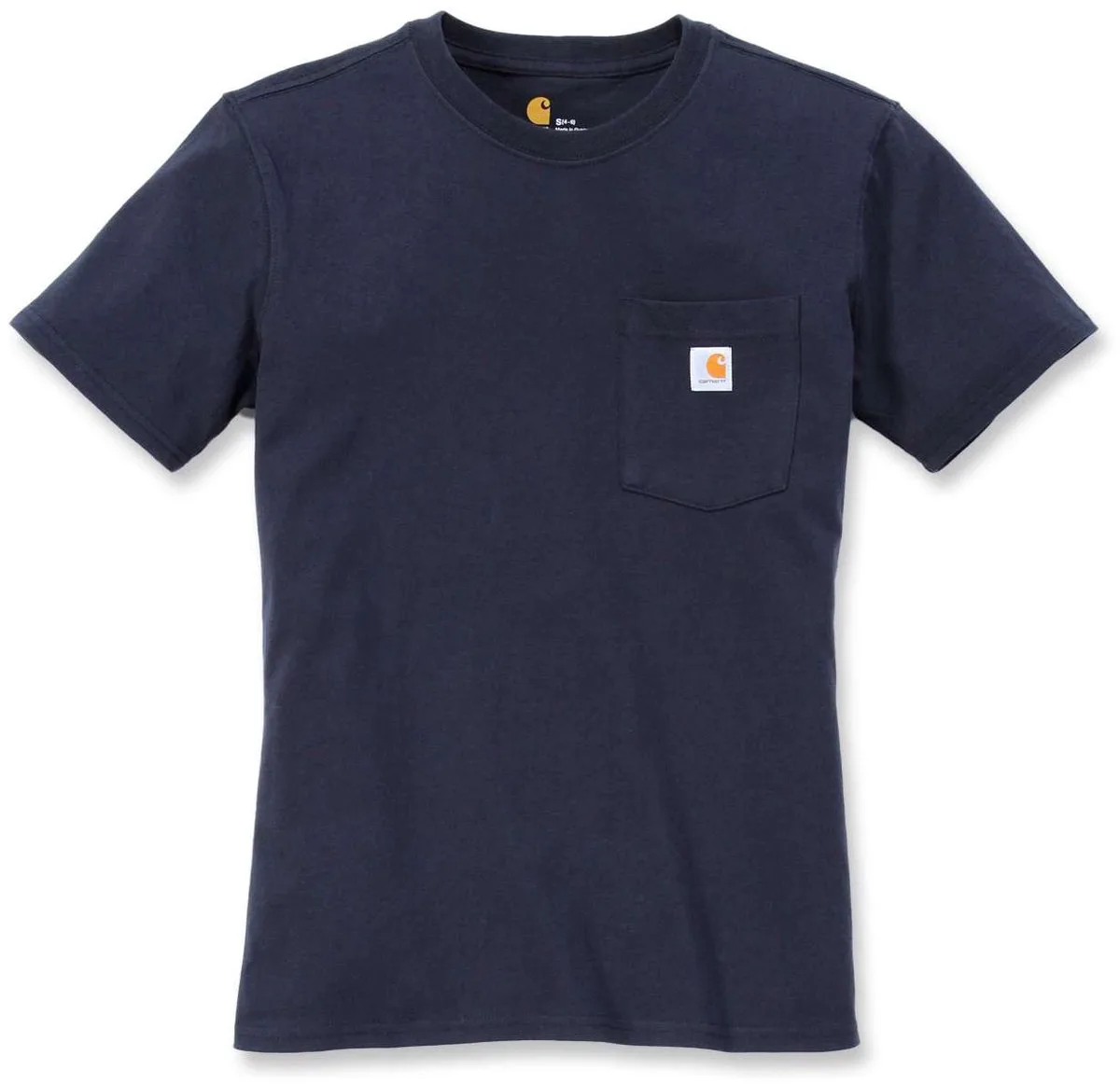 Workw Pocket S/S T-Shirt 103067-Navy-S van Carhartt, Donkerblauw – productafbeelding