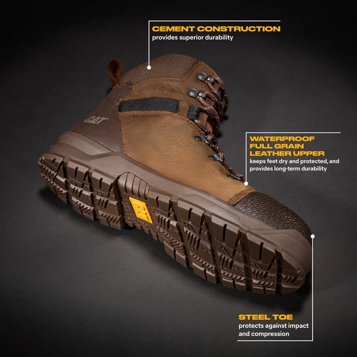 Accomplice X S3 | Seal Brown - FW Industrial Adult - Brown von CAT Footwear, Braun, 40 – Produktbild
