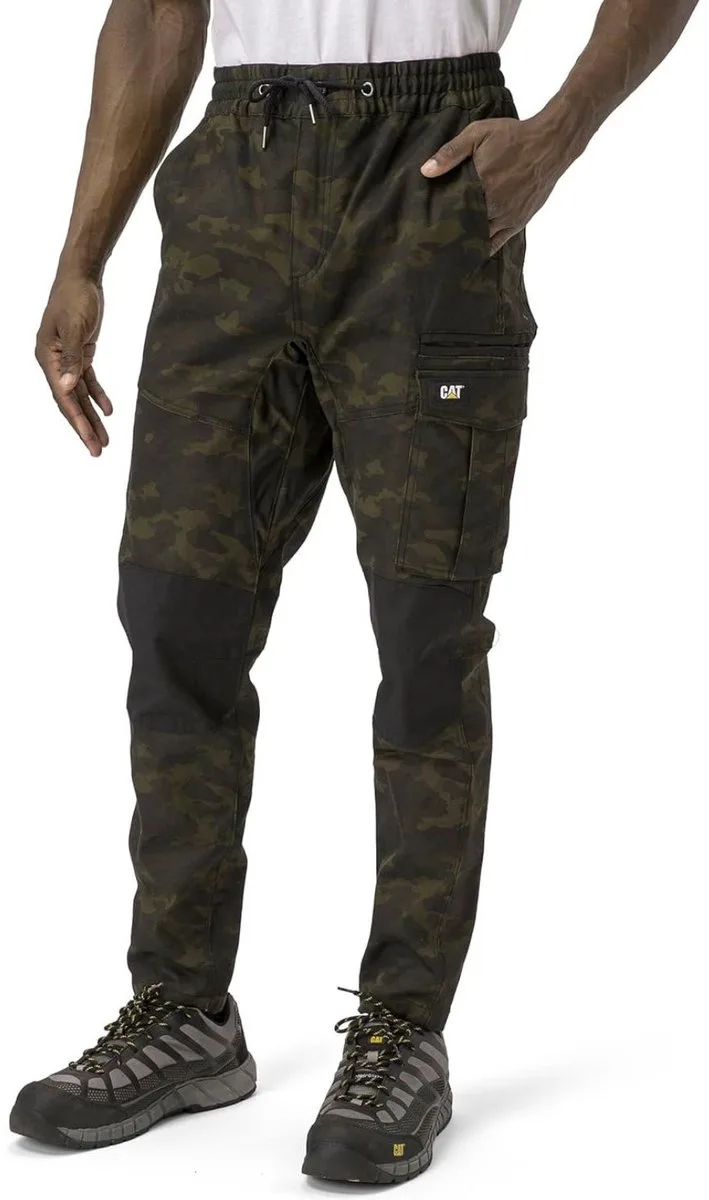Werkbroek met tailleband Dynamic Night Camo W34 L30 de CAT Footwear, Vert – image du produit