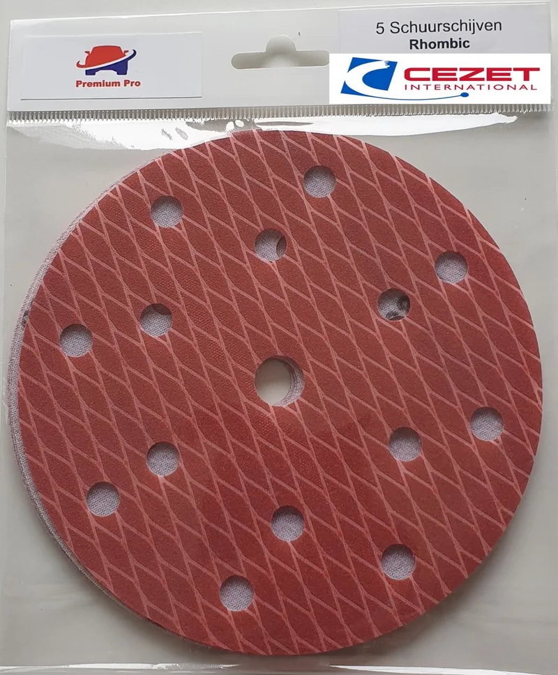 Rhombic schuurpapier disc - 15 gaten - P 240 - 10 stuks - onscheurbaar - duurzaam - schuren auto's, boten, hout enz. de CEZET – image du produit