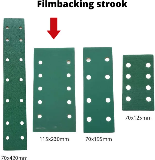 Schuurpapier filmbacking