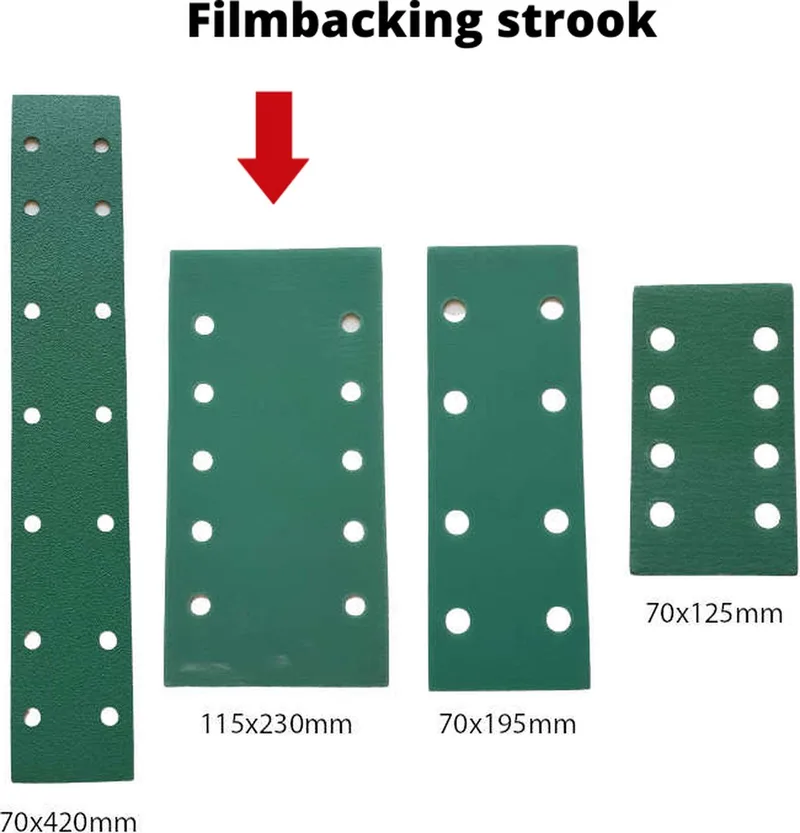 Schuurpapier filmbacking - strook 115 x 230 mm- korrel 60 – 25 stuks – duurzaam -professionele kwaliteit - met aluminium oxide korrel - onscheurbaar - schuren auto, camper, scooter enz von CEZET – Produktbild