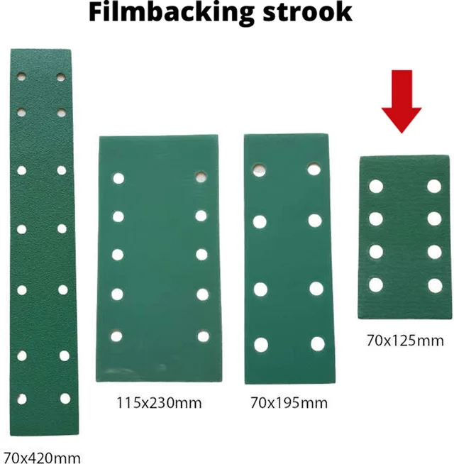Schuurpapier filmbacking