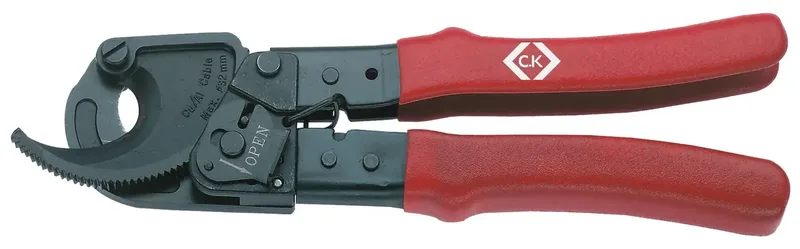 C.K 430007 Ratschen-Kabelschneider Geeignet für (Abisoliertechnik) Alu- und Kupferkabel, ein- und mehrdrähtig 32 mm de C.K – image du produit