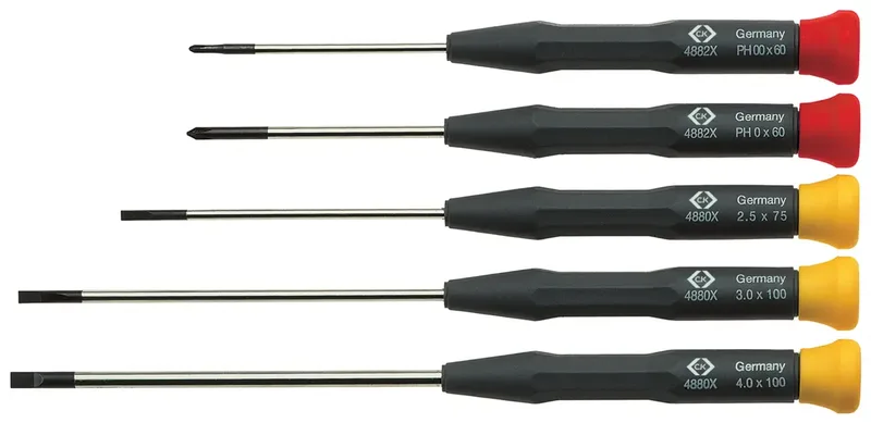 Elektrotechnik und Feinwerktechnik Schraubendreher-Set 5teilig Schlitz, Kreuzschlitz Phillips by C.K – product image