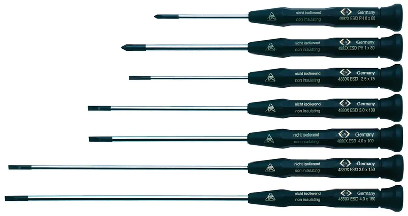 ESD Schraubendreher-Set 7teilig Schlitz, Kreuzschlitz Phillips by C.K – product image