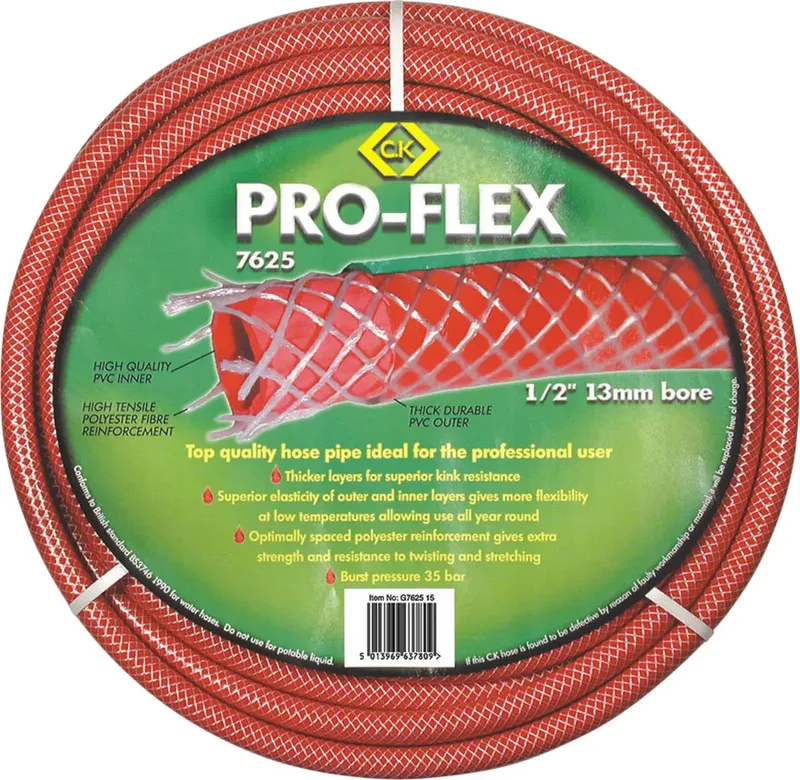 Tuyau darrosage 1/2 pouce C.K G762550 50 m rouge de C.K – image du produit