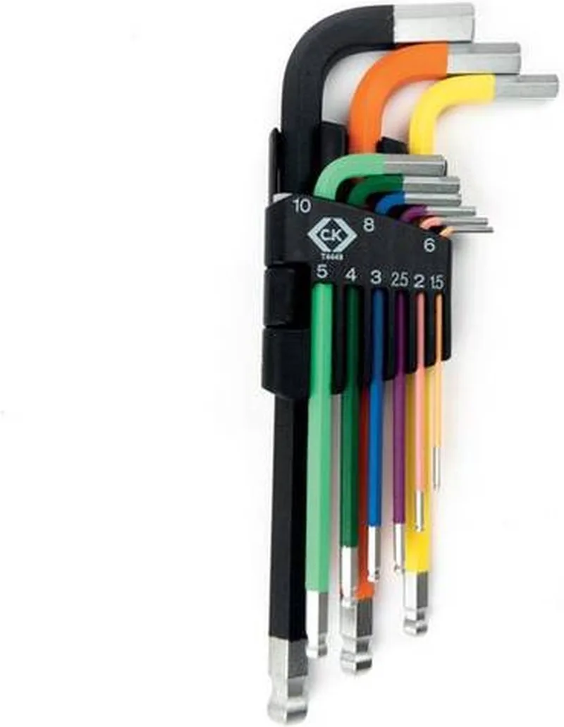 Inbussleutelset Sleutelbreedte (metrisch): 1.5 mm, 2 mm, 2.5 mm, 3 mm, 4 mm, 5 mm, 6 mm, 8 mm, 10 mm van C.K, Kleurloos – productafbeelding
