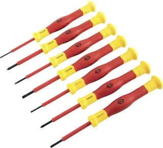 Schroevendraaierset VDE 7-delig Plat, Kruiskop Phillips by C.K, Kleurloos – product image 1 of 2