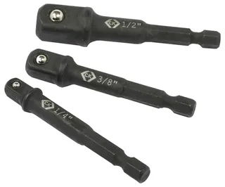 Steckschlüssel-Adapter-Set zöllig 1/2, 3/8, 1/4 T4571 by C.K – product image 2 of 2