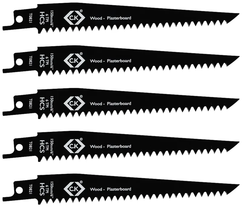 T0821 Säbelsägeblätter 6 tpi, 5er Pack Sägeblatt-Länge 150 mm 5 St. de C.K – image du produit