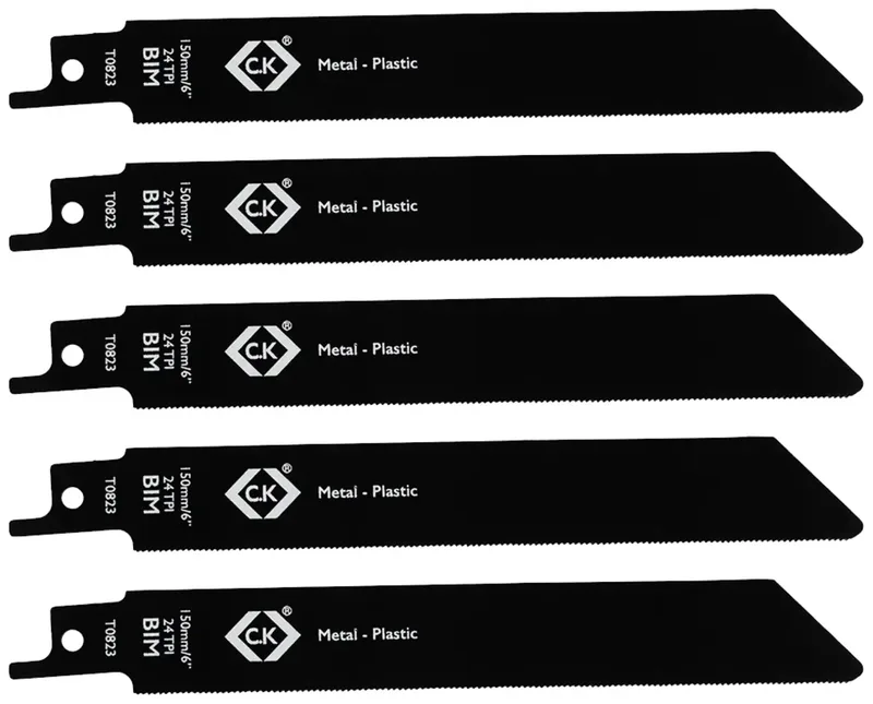 T0823 Zaagzaagbladen 24 tpi, verpakking van 5 stuks Zaagbladlengte 150 mm 5 stuk(s) van C.K – productafbeelding