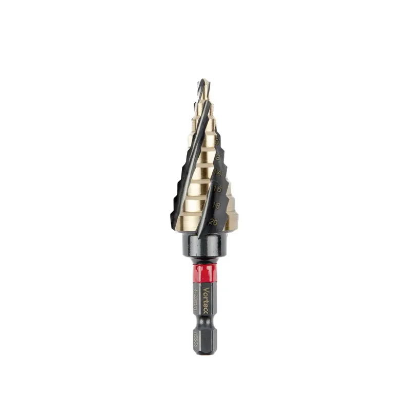 T3016 4-20 HSSE-Co 5 Stufenbohrer 4 mm, 6 mm, 8 mm, 10 mm, 12 mm, 14 mm, 16 mm, 18 mm, 20 mm 1/4 (6.3 mm) 1 St. von C.K – Produktbild