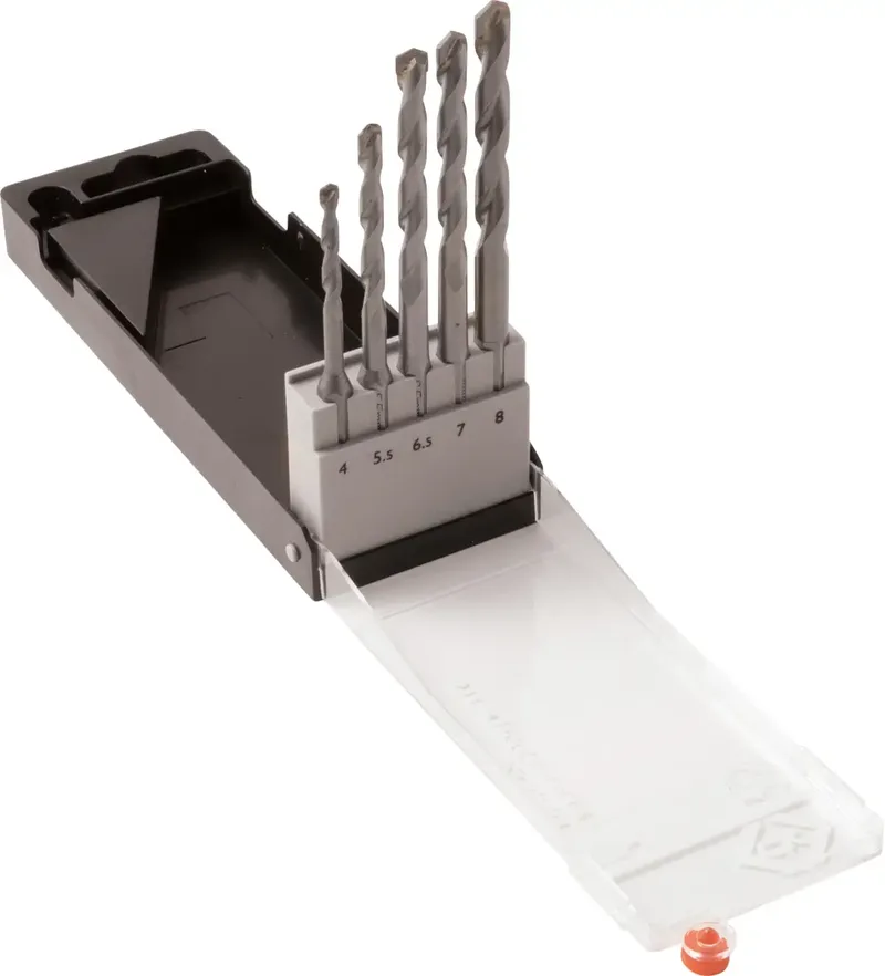 T3111A Stahl Bohrer-Set 4 mm, 5.5 mm, 6.5 mm, 7 mm, 8 mm SDS-Plus 5 St. von C.K – Produktbild 1 von 2