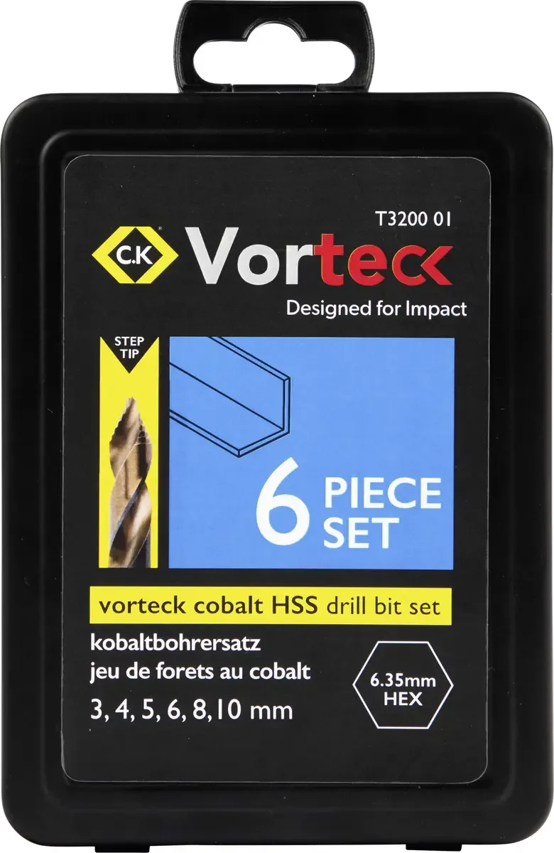 T3200 01 HSSE-Co 5 Multifunctionele boorset 3 mm, 4 mm, 5 mm, 6 mm, 8 mm, 10 mm SDS-Plus 1 stuk(s) von C.K – Produktbild 1 von 2