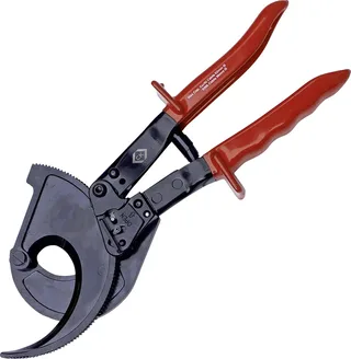 T3678 Ratschen-Kabelschneider Geeignet für (Abisoliertechnik) stahlarmierte Kabel, Alu- und Kupferkabel, ein- und mehrdrähtig 52 mm by C.K – product image 3 of 3