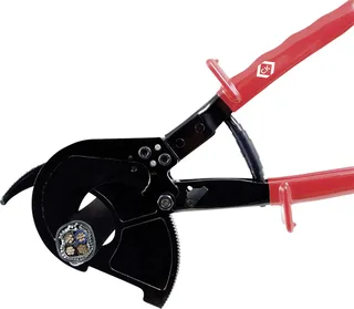 T3678 Ratschen-Kabelschneider Geeignet für (Abisoliertechnik) stahlarmierte Kabel, Alu- und Kupferkabel, ein- und mehrdrähtig 52 mm by C.K – product image 2 of 3
