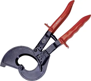 T3678 Ratschen-Kabelschneider Geeignet für (Abisoliertechnik) stahlarmierte Kabel, Alu- und Kupferkabel, ein- und mehrdrähtig 52 mm by C.K – product image 1 of 3