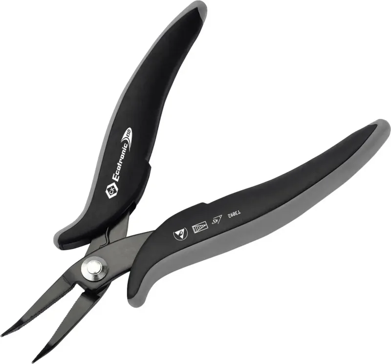 T3892 ESD Spitzzange 45° gebogen 152 mm by C.K – product image