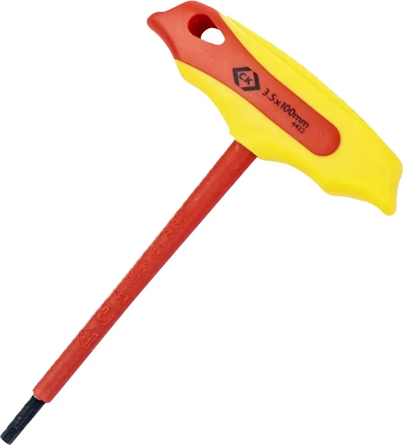 T4422 035 VDE Hexagon skiftnyckel Nyckelvidd (metrisk): 3.5 mm Klinglängd: 100 mm Mått - Längd: 125 mm von C.K – Produktbild