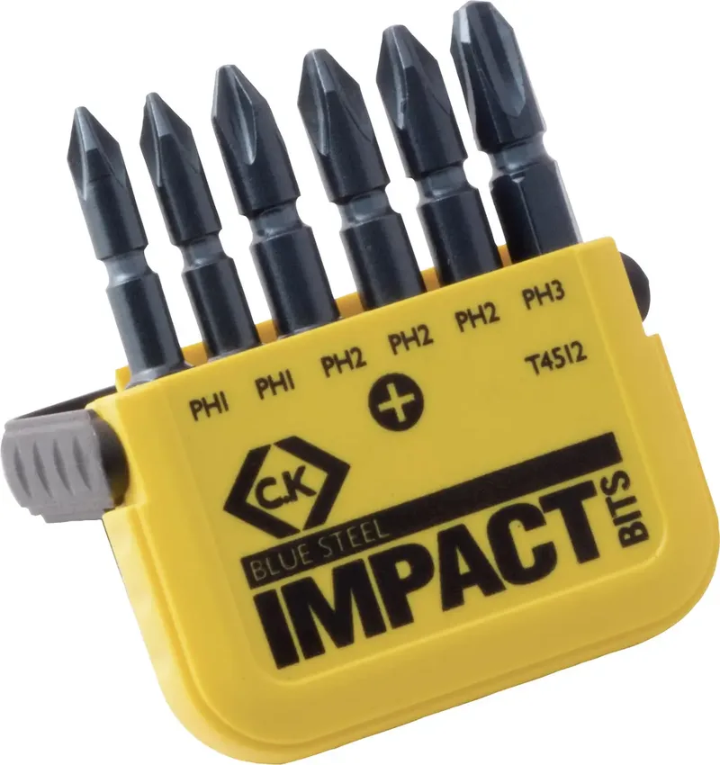 T4512 Bit-Set 6teilig Kreuzschlitz Phillips Torsion Control Technologie von C.K – Produktbild
